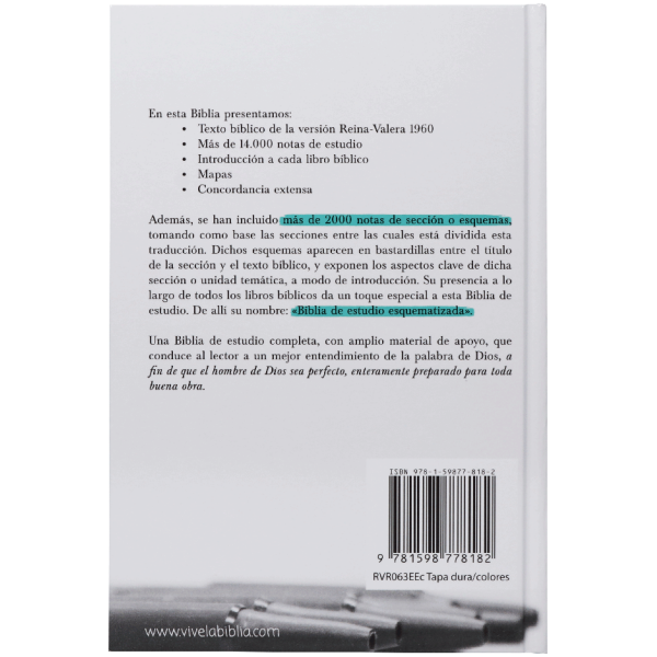 Biblia de Estudio Esquematizada RVR 1960 RVR063EEc - Image 3