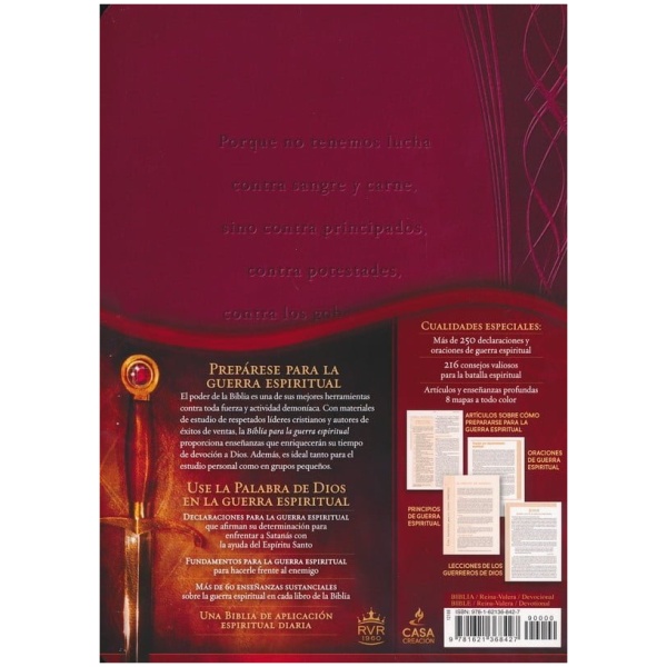 Biblia Para La Guerra Espiritual (imitación Piel Color Vino) - Image 7