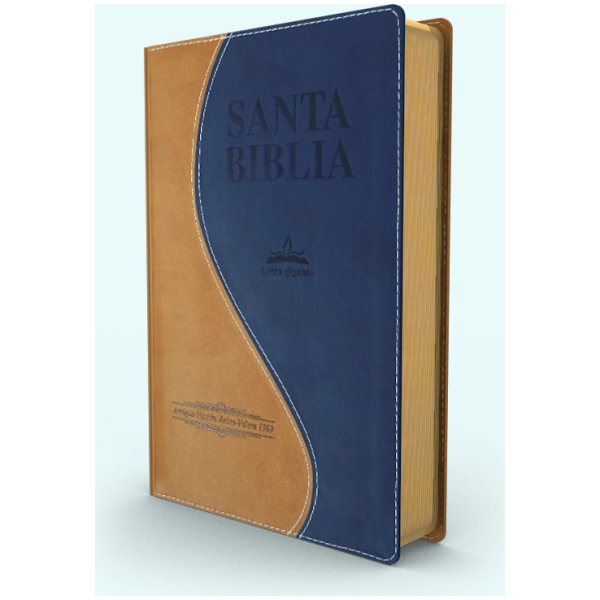 Biblia Lt Gigante Concordancia Duotono Marrón Azul RVA1909 14 pt