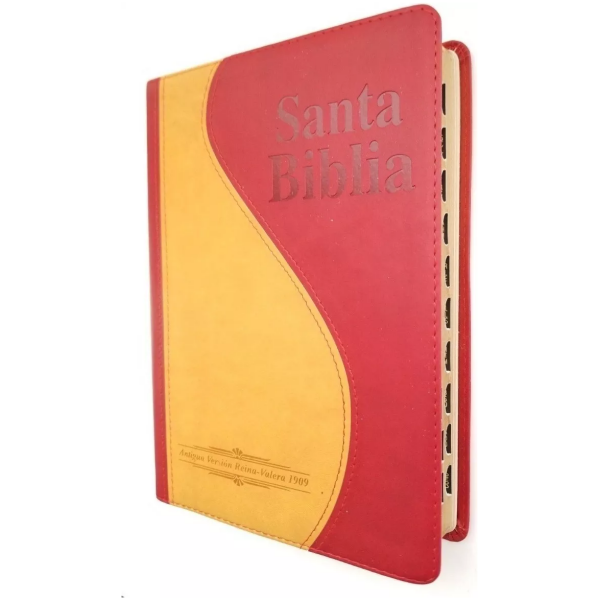 Biblia 1909 Imitación Piel Rojo/marrón índice
