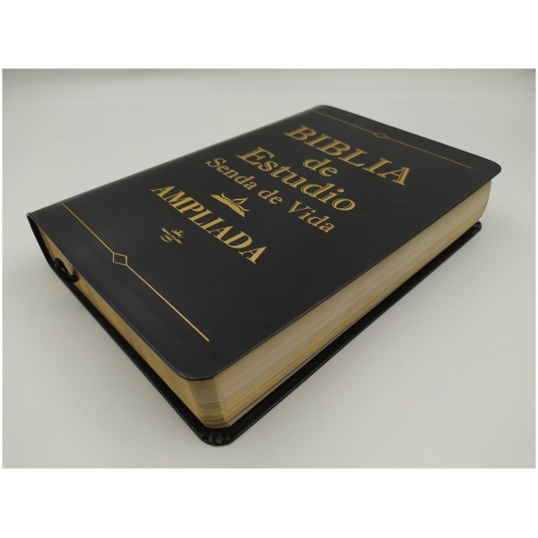Biblia RVR1960 Estudio Senda de Vida Ampliada Piel Negro Indice - Image 2