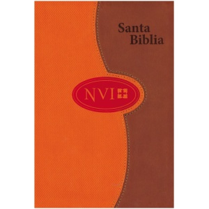 Biblia NVI Letra Grande Duotono Miel-Naranja