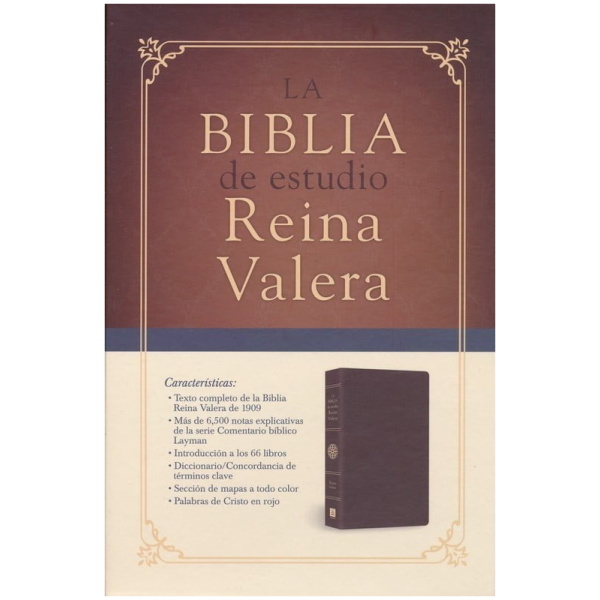 La Biblia De Estudio Reina Valera 1909 Imit. Piel Marrón