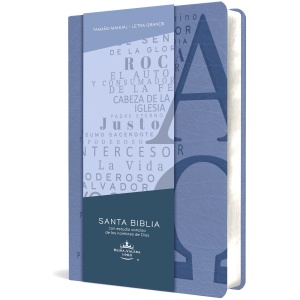 Biblia RVR1960 Manual Simil Piel Azul Celeste Nombres de Dios 1 10.5pt PJR