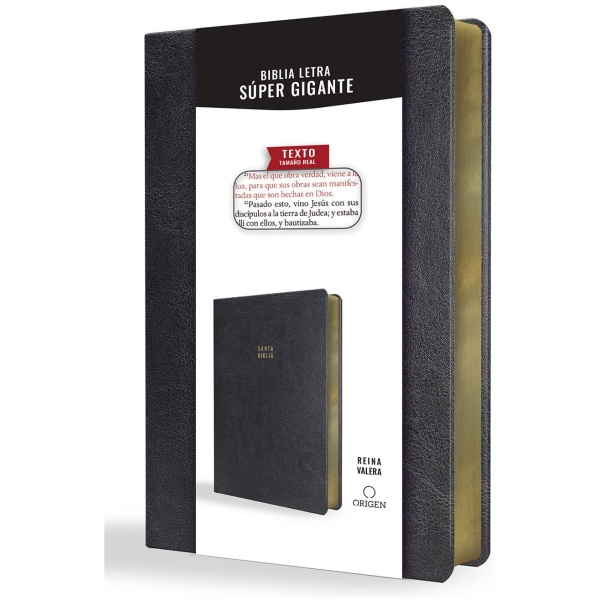 Biblia RV1909 Lt Súper Gigante Símil Piel Negro 16pt PJR