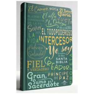 Biblia RVR1960 Nombres De Dios Tapa Dura Verde Manual 10.5pt PJR