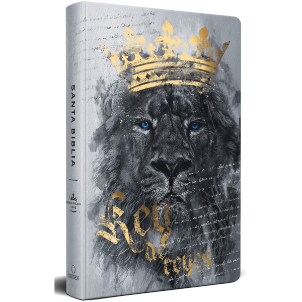 Biblia RVR1960 Letra Grande Manual León Rey De Reyes Tapa Dura 10.5pt
