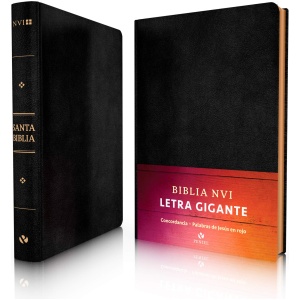 NVI Biblia Letra Gigante Negro, Piel Fabricada.