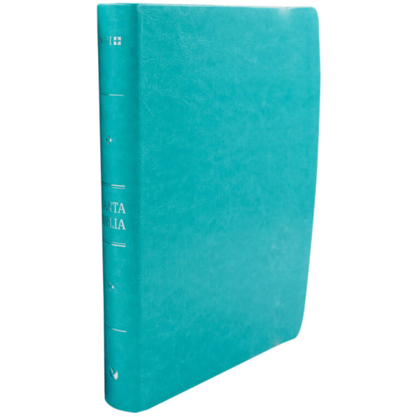 Biblia NVI aguamarina cuero italiano 13pt 080cLG - Image 2