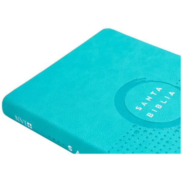 Biblia NVI Ultrafina Turquesa 8pt cuero italiano - Image 3