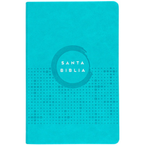 Biblia NVI Ultrafina Turquesa 8pt cuero italiano