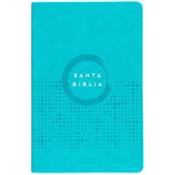 Biblia NVI Ultrafina Turquesa 8pt cuero italiano