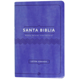 Biblia NVI Letra Grande Manual Lila 11pt cuero italiano
