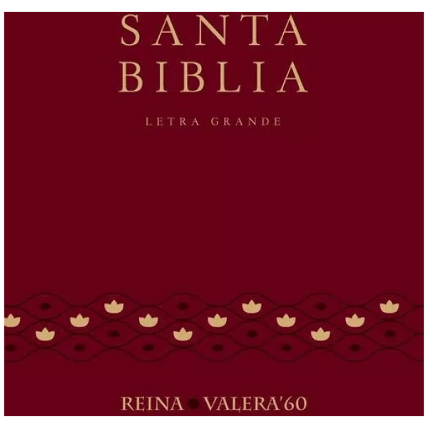 Biblia Personal, Letra Grande Rvr1960 Color Vino, Vinil