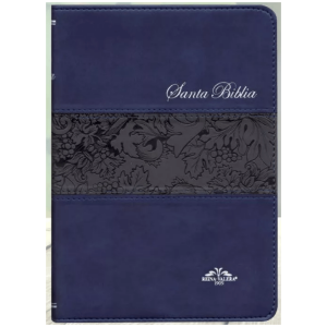 Biblia Mediana, Imitación Piel Azul Rv1909 Con Índice