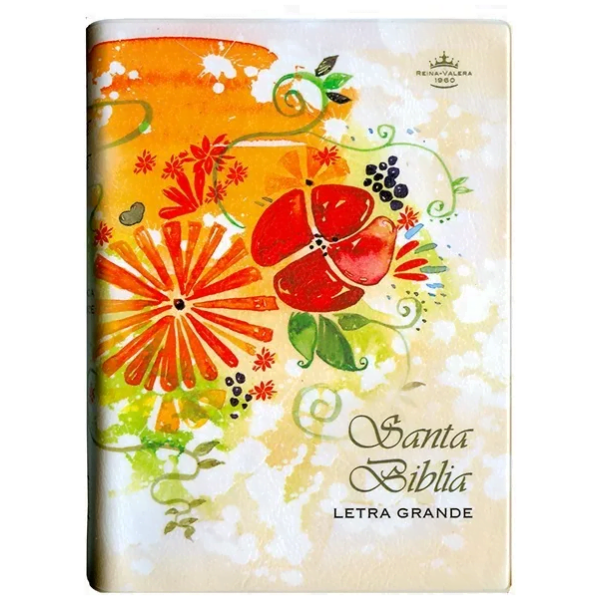 Biblia Rvr 1960 Crema Con Flores