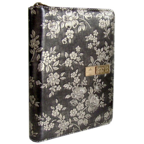 Biblia mediana letra grande plata negro rvr044czlg - Image 3