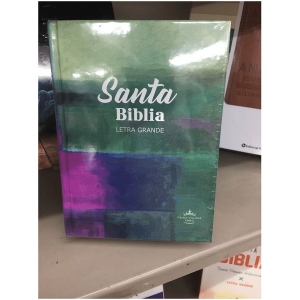 Biblia Rvr60, Mediana, Letra Grande, Allego Ag Verde Con Mor