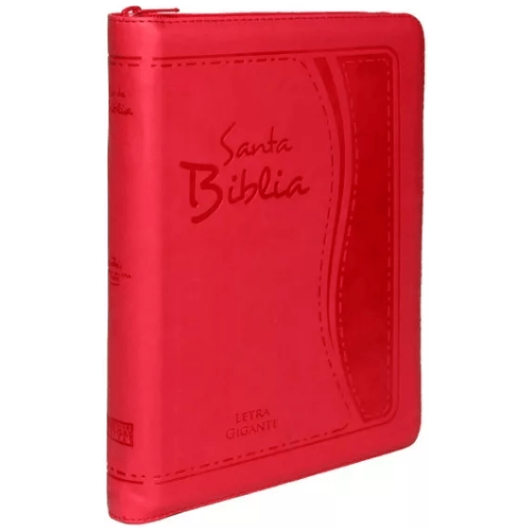 Biblia Letra Gigante Con Cierre, Rvr1960 Imitación Piel Rosa