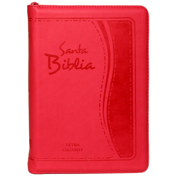 Biblia flexible rosa RV1960 letra gigante
