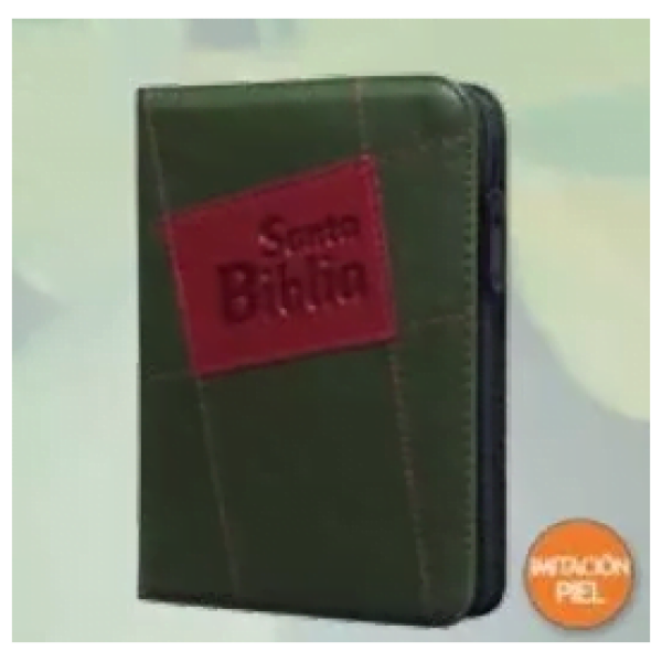 Biblia Chica, Imitación Piel, Verde Con Vino, Rvr60