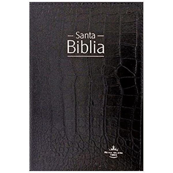 Biblia Mediana L/grande Rvr1960 Piel Fabricada Negro De Lujo