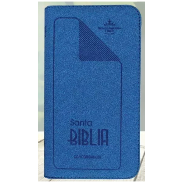 Biblia Estilo Chequera Azul Con Cierre Rvr 1960