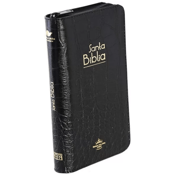 Biblia Tipo Agenda Rvr1960 Imit Piel Negro, Índice Y Cierre