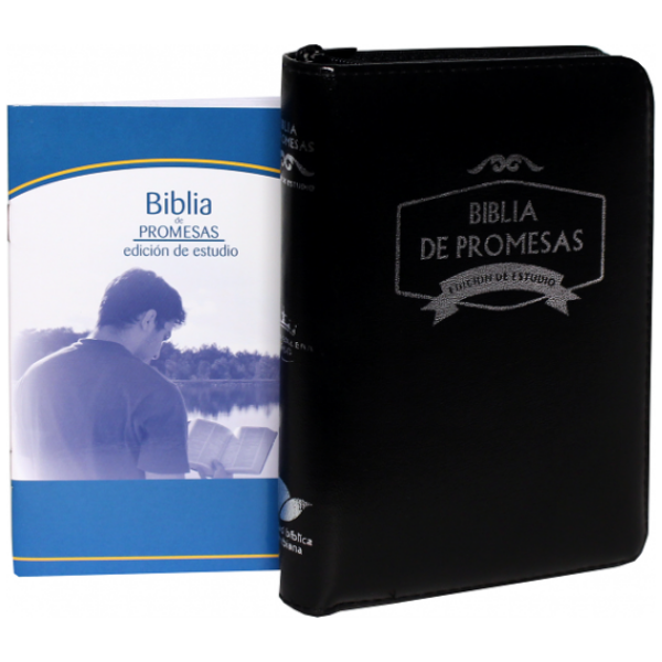 Biblia RVR60 de estudio promesas color negro RVR45cZa - Image 2
