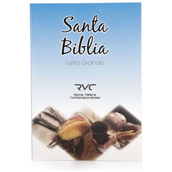 Biblia RVC tapa rústica azul