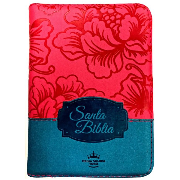 Biblia RVR1960 Fucsia Azul Compacta Cierre - Image 2
