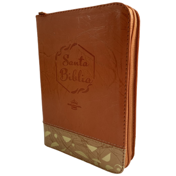 Biblia RVR1960 chica naranja beige con cierre QR RVR045cZLM PJR - Image 2