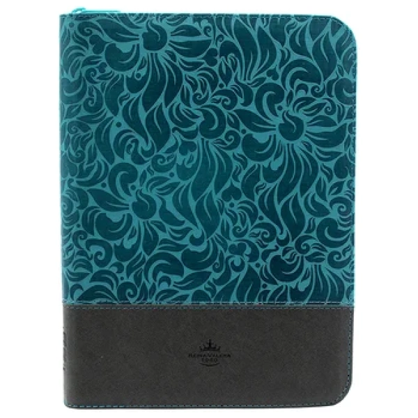 Biblia Letra Gigante con Cierre Azul Gris - Image 5