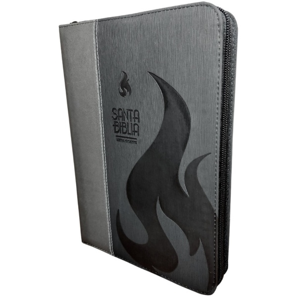 Biblia RVR 1960 Letra Gigante Cierre Negro Gris - Image 2