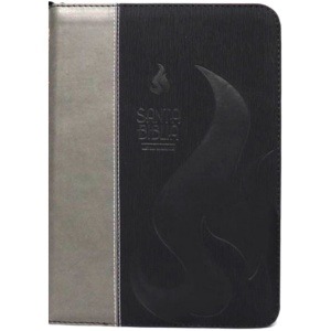 Biblia RVR 1960 Letra Gigante Cierre Negro Gris