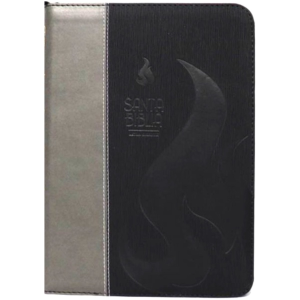 Biblia RVR 1960 Letra Gigante Cierre Negro Gris