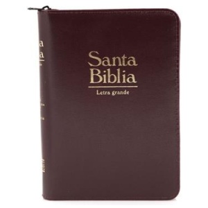 Biblia RVR1960 Mediana Letra Grande Vino Tinto Cierre Indice