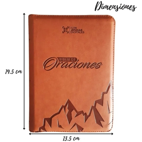 Biblia RVR1960 De Oraciones Imitación Piel Café QR RVR056cZLGPJR - Image 2