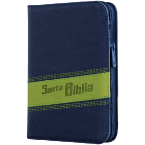 Biblia RVR1960 chica troq azul verde ayuda QR RVR046cZLM PJR
