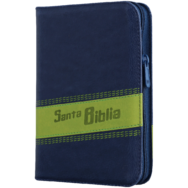 Biblia RVR1960 chica troq azul verde ayuda QR RVR046cZLM PJR