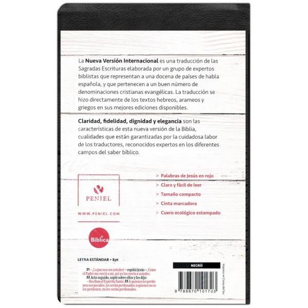 Biblia NVI Excelencia Ultrafina Piel Imit Negro - Image 2