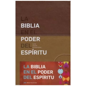 Biblia El Poder Del Espíritu Nvi, Dúo Tono Marrón, Imit Piel