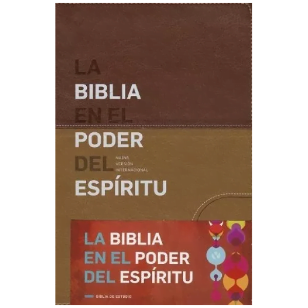 Biblia El Poder Del Espíritu Nvi, Dúo Tono Marrón, Imit Piel