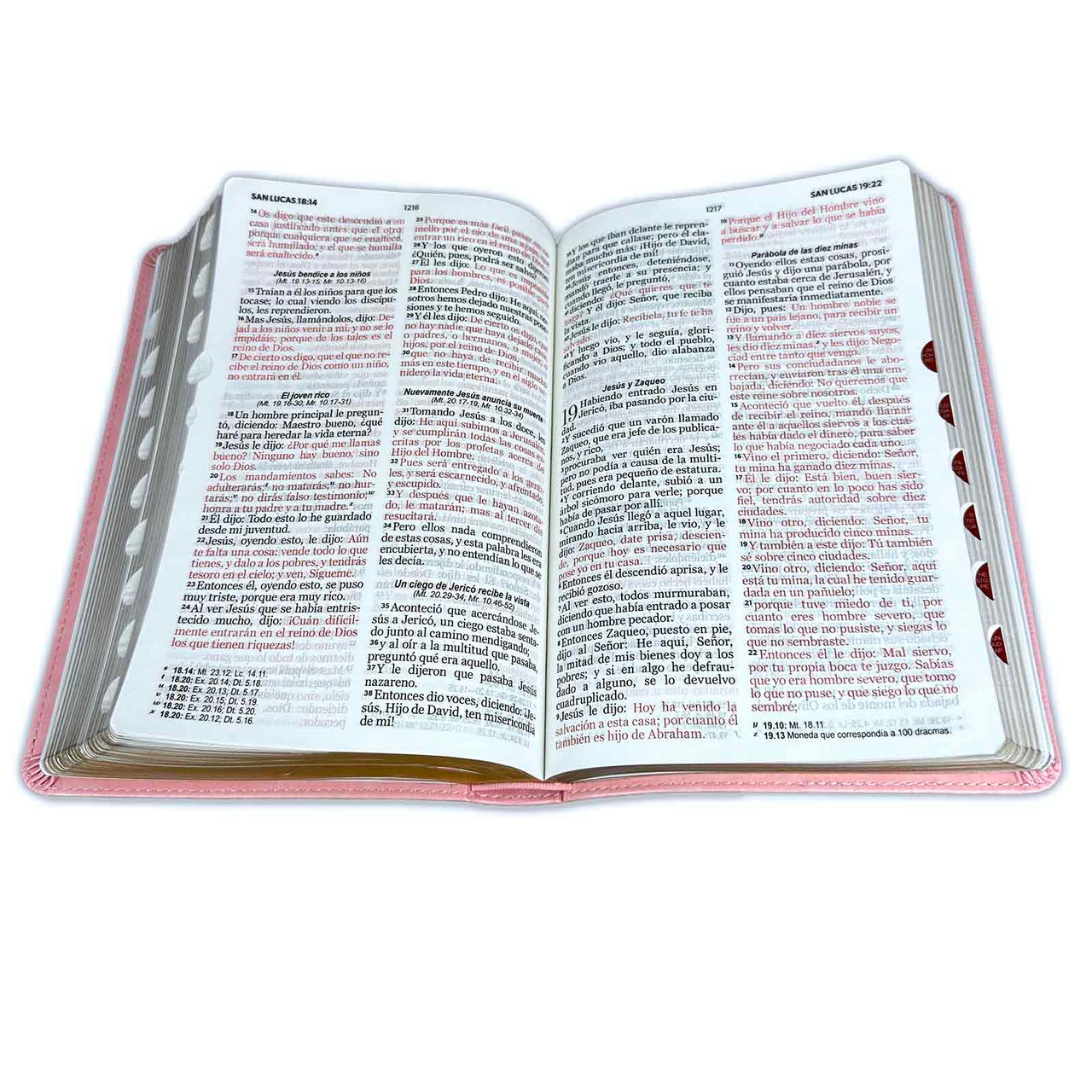 Biblia RVR1960 Mujer Piel Rosado Índice - Image 2