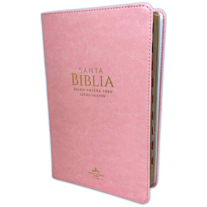 Biblia RVR1960 Mujer Piel Rosado Índice