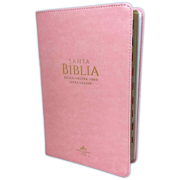 Biblia RVR1960 Mujer Piel Rosado Índice