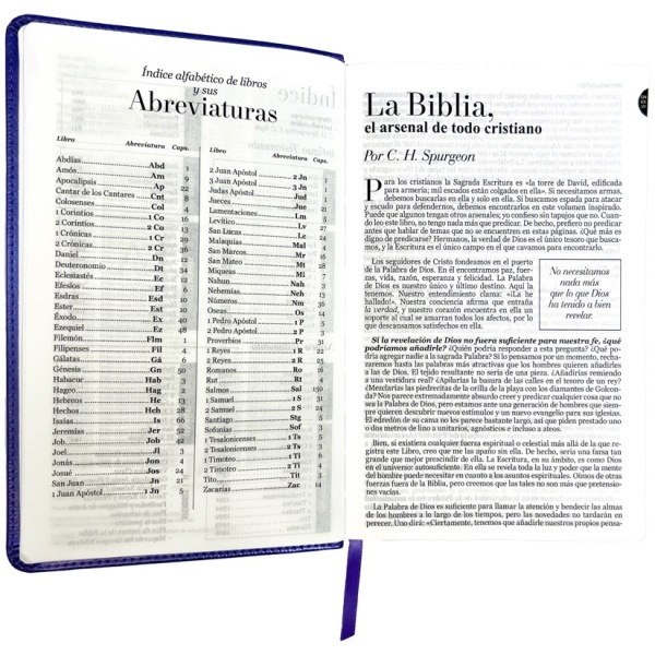 Biblia RVR1960 Clásica morada índice cierre 12.5pt 065PJR - Image 2