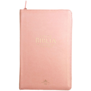 Biblia RVR1960 Manual Letra Grande Rosa Claro Cierre