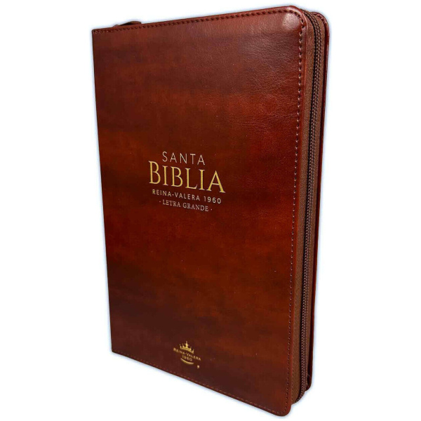 Biblia RVR1960 Tamaño Manual Letra Grande Café Índice - Image 2