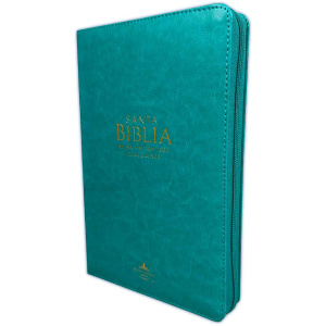 Biblia RVR1960 Clásica turquesa índice cierre 12.5pt 065PJR
